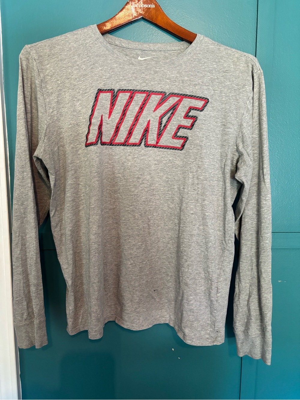 Nike Men’s Long Sleeve Logo T-shirt 100% Cotton Size Large